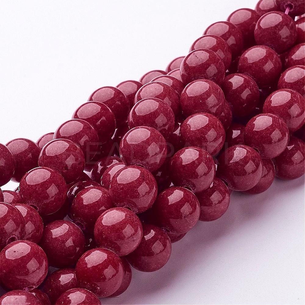 Natural Mashan Jade Round Beads Strands Beadpark