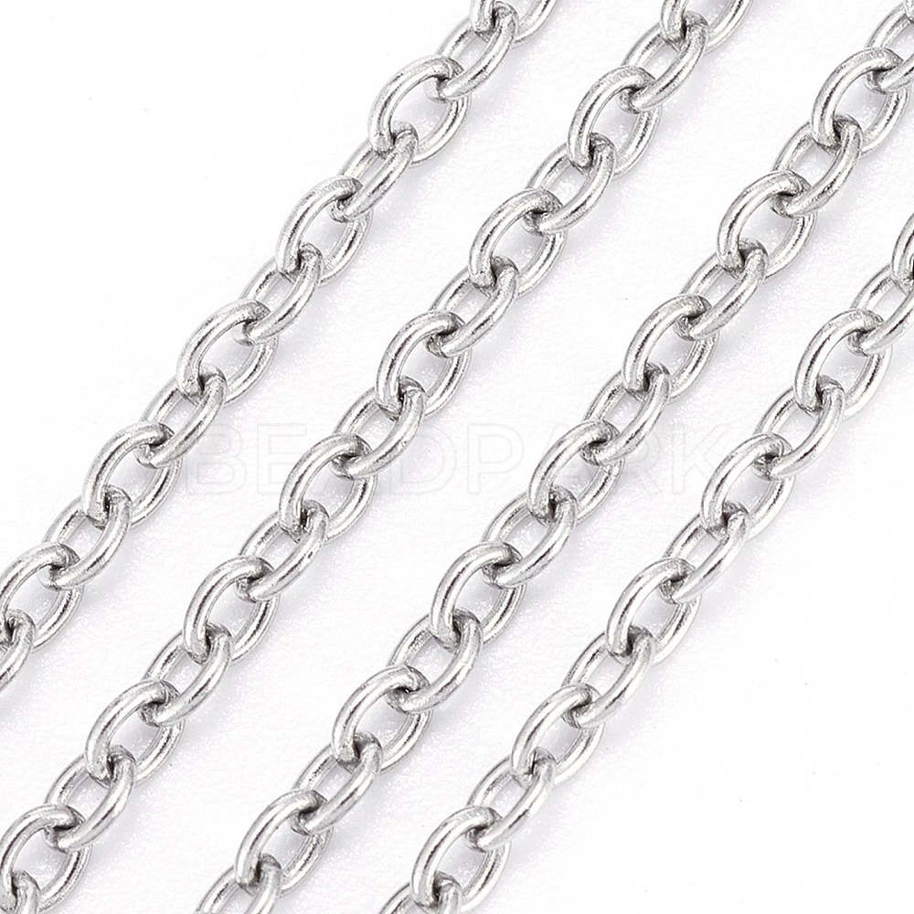 304 Stainless Steel Cable Chains Beadpark