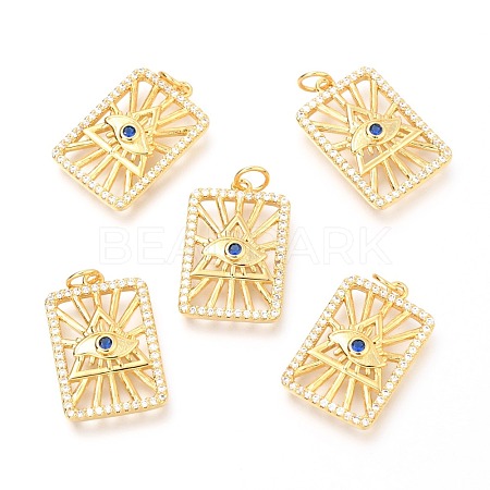 Brass Micro Pave Clear Cubic Zirconia Pendants Beadpark