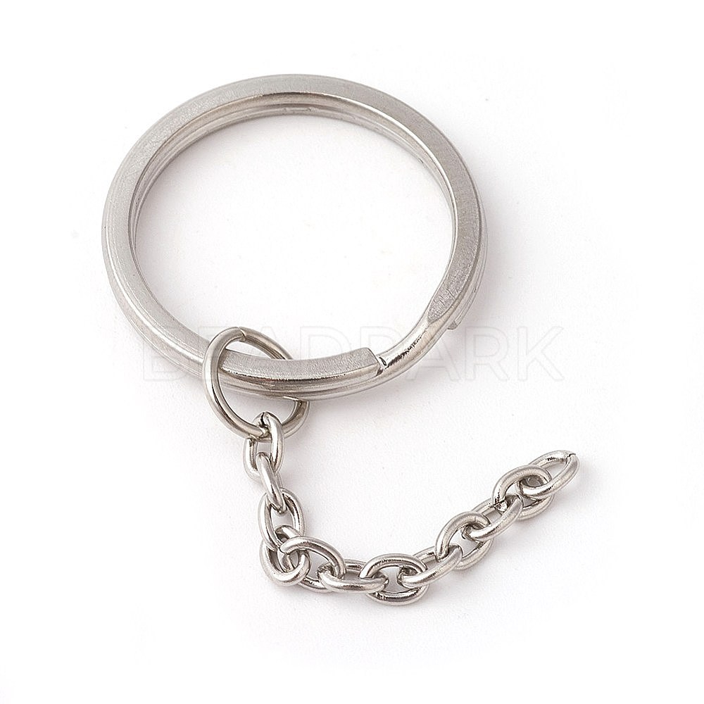 304 Stainless Steel Split Key Rings - Beadpark.com