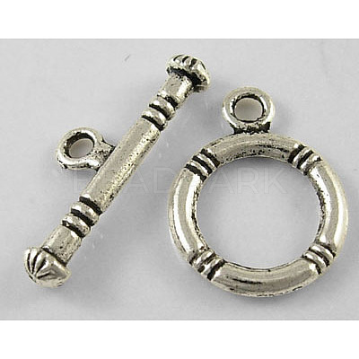 Tibetan Style Alloy Toggle Clasps LF0161Y-1