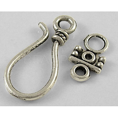 Tibetan Style Hook and Eye Clasps LF1278Y-1
