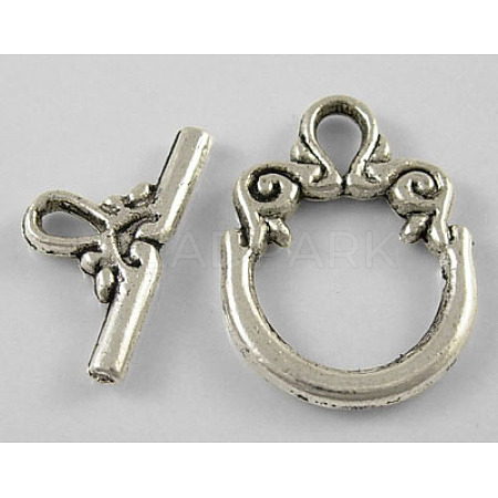 Tibetan Style Alloy Toggle Clasps LF1009Y-NF-1