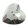 2-Hole Acrylic Faceted Heart Sewing Buttons AR2970-16MM-02-2