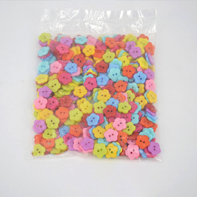 Fashionable Plum Blossom Shape Buttons With Assorted Colors NNA0VCS-1