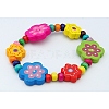 Colorful Wooden Beads Bracelets BJEW-JB00205-12-1