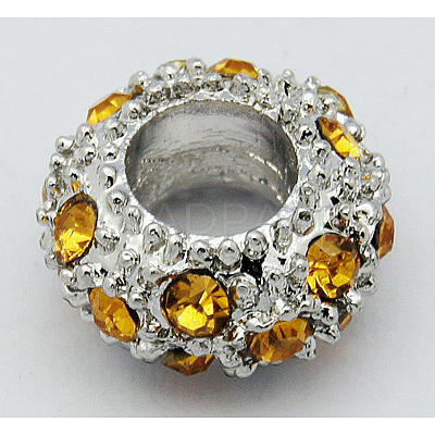 Alloy Rhinestone European Beads CPDL-H998-20-1