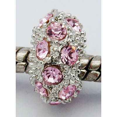 Alloy Rhinestone European Beads CPDL-H998-4-1