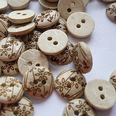 Carved 2-hole Basic Sewing Buttonr. NNA0YXC-1