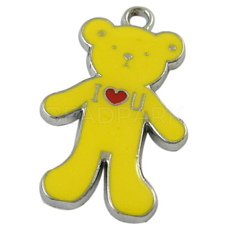 Alloy Enamel Pendants EAP047Y-3-1