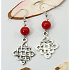 Dangle Rhombus Earrings EJEW-JE00184-2