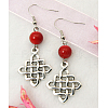 Dangle Rhombus Earrings EJEW-JE00184-1