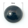 Natural Dyed & Heated Black Agate Cabochons G-BA10x5-1