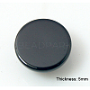 Natural Dyed & Heated Black Agate Cabochons G-BA10x5-2