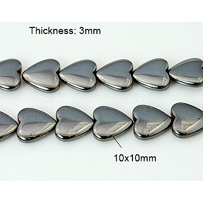 Non-Magnetic Synthetic Hematite Bead Strands G-C014-4-1