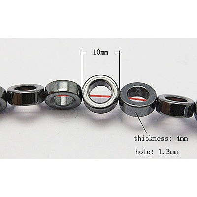 Non-Magnetic Synthetic Hematite Beads Strands G-H1290-1-1