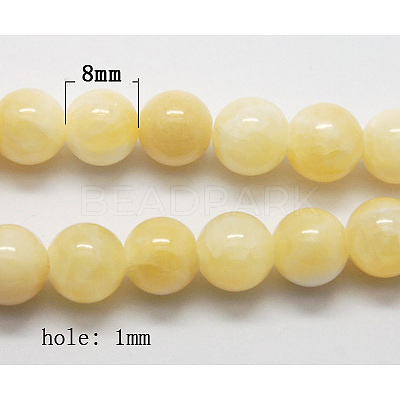 Natural Yellow Jade Beads G-Q277-1-1