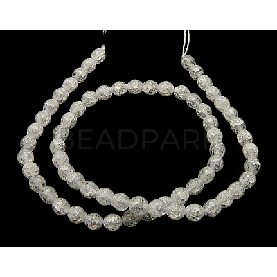 Synthetic Crackle Quartz Beads Strands G-SF6MM-43-1