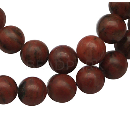 Sesame Red Beads Strands G-GR6MM-222-1