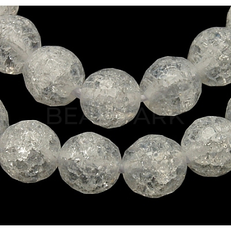 Synthetic Crackle Quartz Beads Strands G-SF6MM-43-1