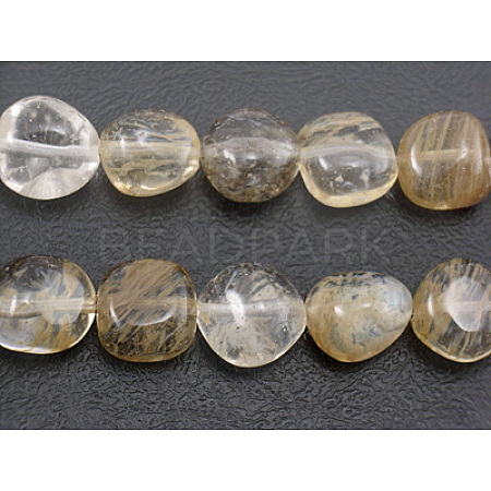 Coffee Watermelon Stone Glass Beads Strands G364-62-1