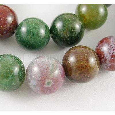 Natural Indian Agate Beads Strands GSR12mmC002-1
