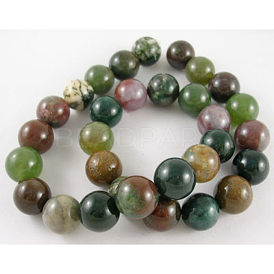 Natural Indian Agate Beads Strands GSR14mmC002-1