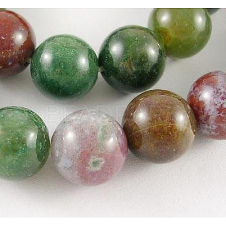 Natural Indian Agate Beads Strands GSR12mmC002-1