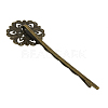 Brass Hair Bobby Pin Findings HJEW-H011-AB-2