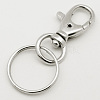 Iron Lobster Clasp Keychain HJEW-H020-P-1