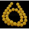 Natural Yellow Jade Beads Strands JBR12mm-7-2