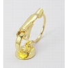 Brass Leverback Earring Findings KK-B797-1-2