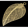 Brass Etched Metal Embellishments KK-C1189-G-1