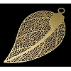 Brass Etched Metal Embellishments KK-C1189-G-2