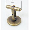 Brass Cuff Button KK-E063-AB-NF-2