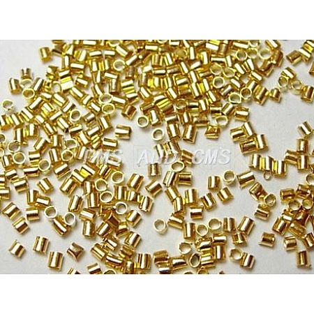 Brass Crimp Beads KK-S070-G-LF-1