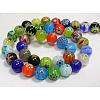 Handmade Millefiori Glass Beads Strands LK04-2