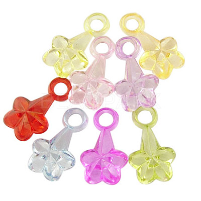 Transparent Acrylic Pendants PAB203Y-1
