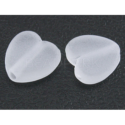 Frosted Transparent Acrylic Beads PL572-1