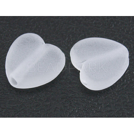 Frosted Transparent Acrylic Beads PL572-1