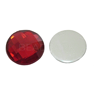 Acrylic Rhinestone Flat Back Cabochons PQO-12mm17-1