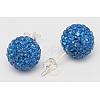Sexy Valentines Day Gifts for Her 925 Sterling Silver Austrian Crystal Rhinestone Ball Stud Earrings Q286J131-1