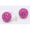 Sexy Valentines Day Gifts for Her 925 Sterling Silver Austrian Crystal Rhinestone Ball Stud Earrings Q286J211-1