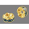 Brass Rhinestone Spacer Beads RB-A014-L6mm-03G-NF-1