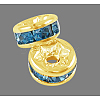 Brass Rhinestone Spacer Beads RB-A014-Z5mm-03G-NF-1