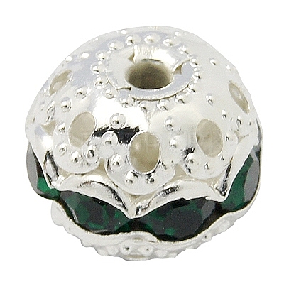 Brass Rhinestone Beads RB-A011-8mm-08S-1