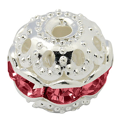 Brass Rhinestone Beads RB-A011-8mm-27S-1
