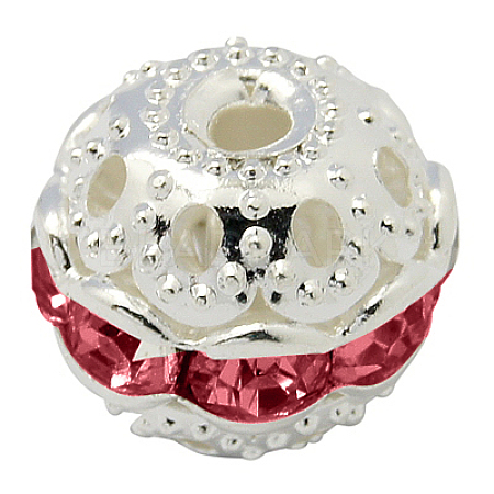 Brass Rhinestone Beads RB-A011-8mm-27S-1