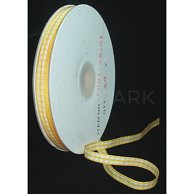 Double Face Gingham Ribbon Satin Ribbon RC10mmC04-1