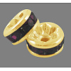 Brass Grade A Rhinestone Spacer Beads RSB035NF-17G-1